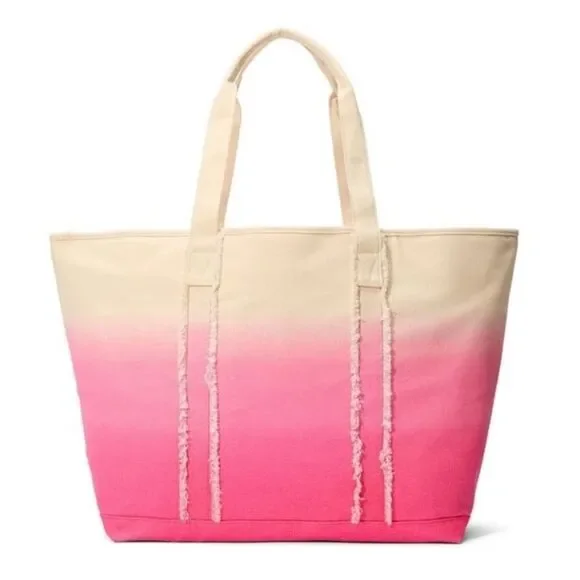 Victoria's Secret Pink and Cream Ombre Tote Bag - Picture 3 of 3